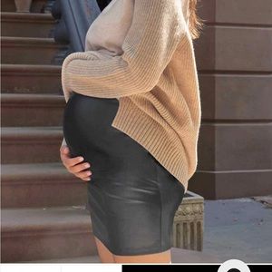 Never Worn - Vegan Stretch Leather Mini Skirt